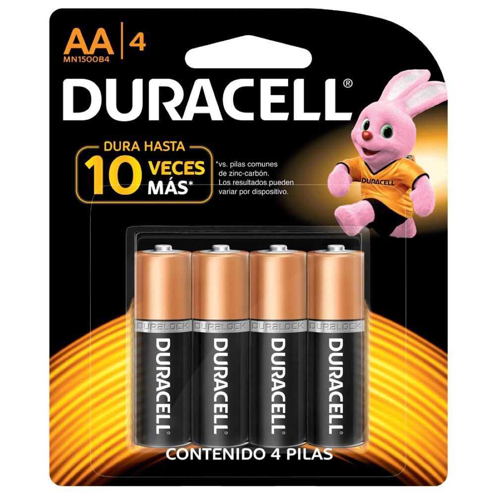 Duracell Pilas Alcalinas Aa 4 Un. image number 0.0